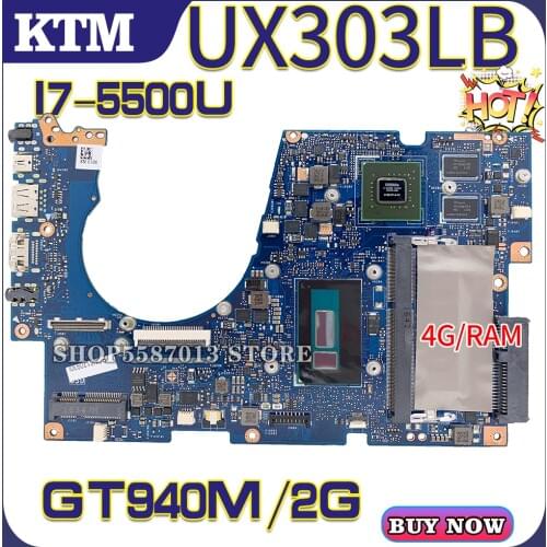 U3000 for ASUS UX303 UX303L UX303LB UX303LN U3000 U303L laptop motherboard mainboard 100% test OK I7-5500U cpu GT940M