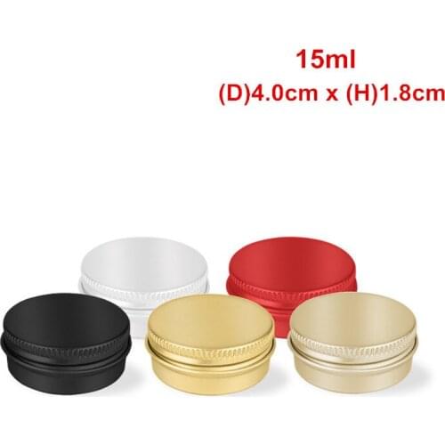 300 x 15g Cute Black Aluminum Metal Cream Jar Pot Makeup Lip Gloss 15cc Small Empty Cosmetic Metal Tins Containers