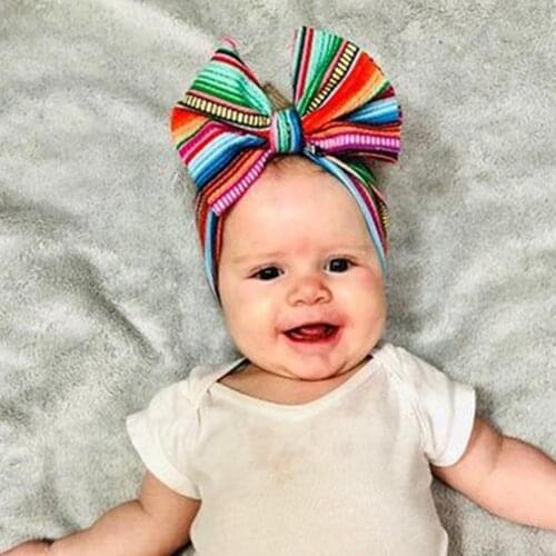 Sweet Children Heart Watermelon Floral Print Bow Headband Hair Band Accessory Baby Girls Headband