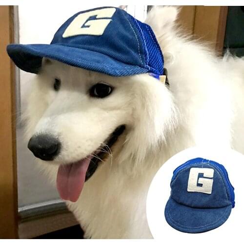 Pet Dog Hats Breathable Cute Summer Baseball Sun Cap With Ear Holes For small medium large dog Outdoor Accessories Hiking Sports