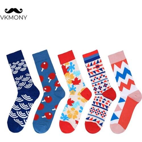 Men cotton socks British style man INS fashion socks large size man autumn socks EU SIZE 39-46 B19 VKMONY