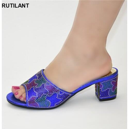 Gold Color Newest Italian Shoes Without Matching Bags PU Leather Comfortable Pumps Wholesales Good Price for Shoes Without Bag