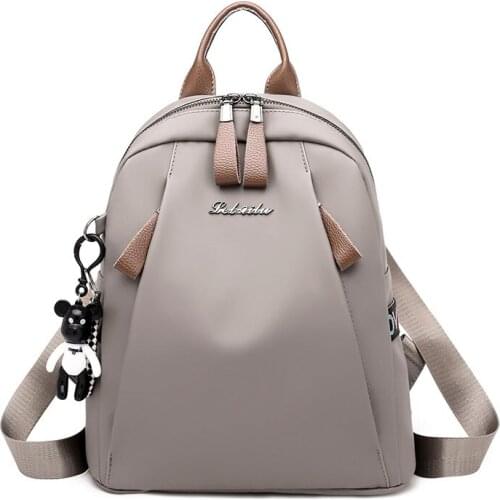 2021 New Women Backpack High Quality Oxford Cloth School Bags for Teenager Girls Fashion School Backpack Solid Lady Shoulder Bag