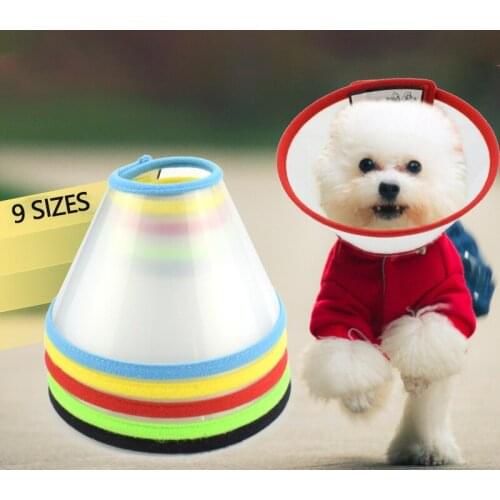 Pet Elizabeth Circle Guard Collar Plastic Cone Cat Dog Anti-Bite Anti-Scratch Bib Beauty Healing Protective Cover Dog Accessorie