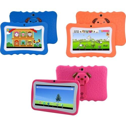 7inch Kids WIFI Quad-core 4GB Tablet PC Early Learning Computer Support Game Music Video Play Bluetooth Camera EU Plug