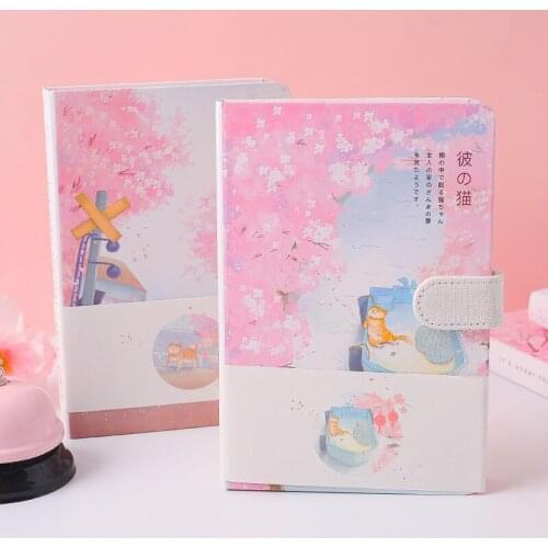 Portable Kawaii Notebook Diary Girls Gift Thicken Notepad Sketch Graffiti Notebook for Drawing Painting Office School Stationery