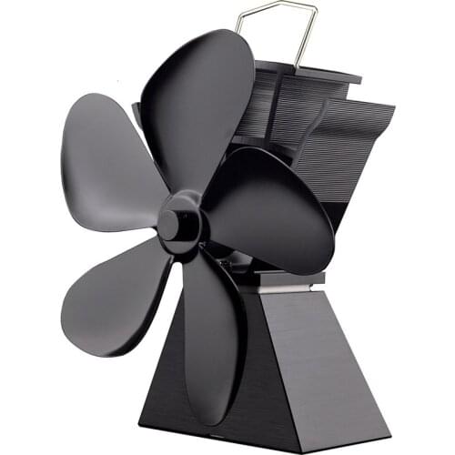 Premium 5 Blades Heat Powered Stove Fan Fuel Saving Solid Aluminum Stove Fan Eco-friendly Household Stove Fan Blower