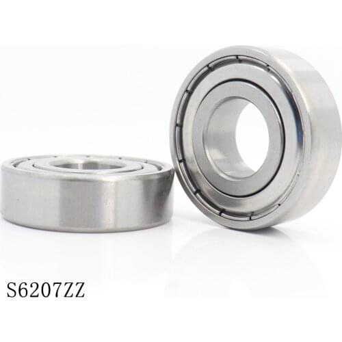S6207ZZ Bearing 35*72*17 mm ( 2PCS ) ABEC-1 S6207 Z ZZ S 6207 440C Stainless Steel S6207Z Ball Bearings