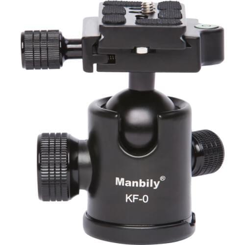 Manbily KF-0 Professional Tripod heads Universal Ball Head with Fast Mounting Plate Stand Holder Load to 15KG for DSLR DV camera