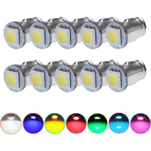 10Pcs BA7S LLB281 GLB281 LED Car Lights Reverse Light Bulb Turn Warning Interior Lamp White Red Blue Yellow Green Pink 6V 12V