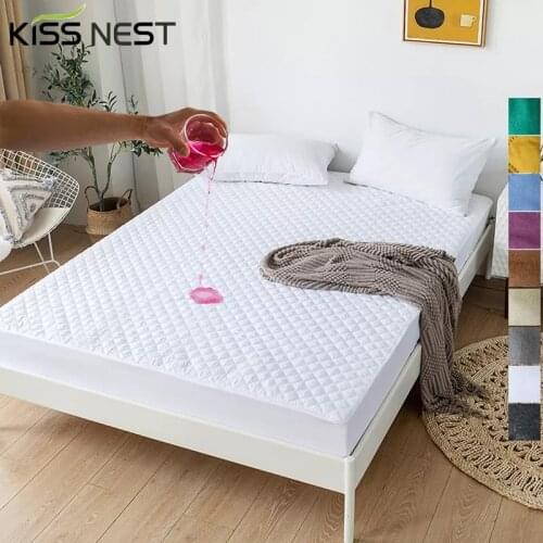 Waterproof Quilted Bed Sheet 200x200 180x200,Elastic Cover Sheet Mattress Protector Cover Four Corners Elastic Band For Bedroom