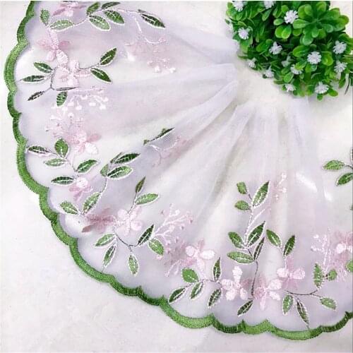 1Yard Lace Edge Trim Ribbon Curtain Embroidered Applique Flower Doll DIY Sewing