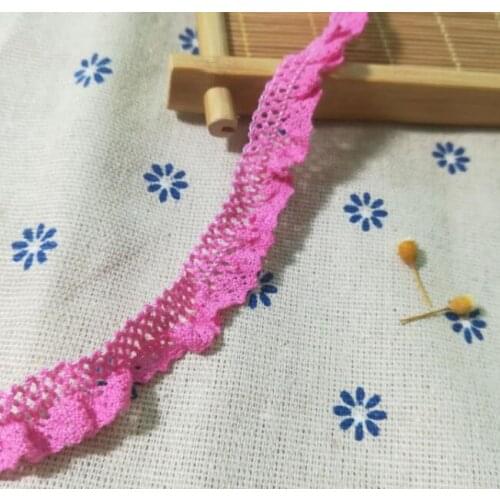 1Yards Guipure Rose Red Lace Ribbon Elastic Lace Fabric Crafts Materials 1.5cm Elastic Stretch Lace Trim Sewing Accessories ZA14