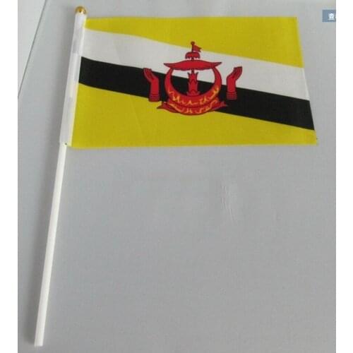 14 * 21 cm Brunei hand signal waving flag small banner flags