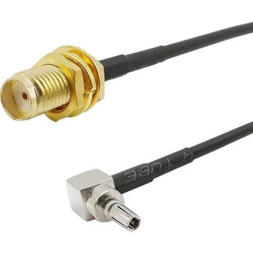 30cm 12inch RG174 CRC9 Male Right Angle To SMA Female Adapter RF Coaxial Pigtail Cable Wire Connector Socket Plug Antenna Extend