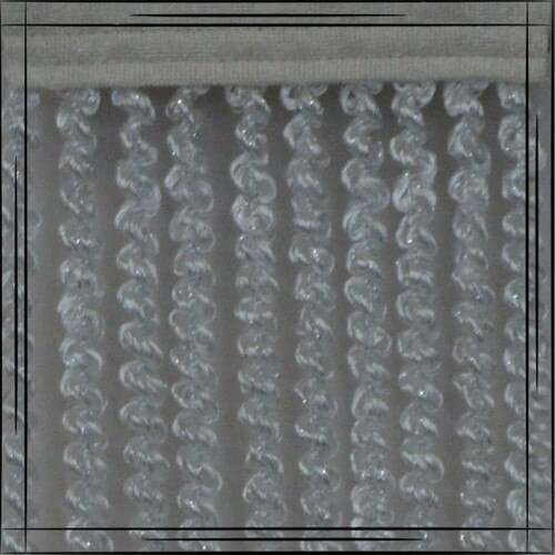 Gülpınar Curtain White Silver Silvery Double Curling Rope Curtain