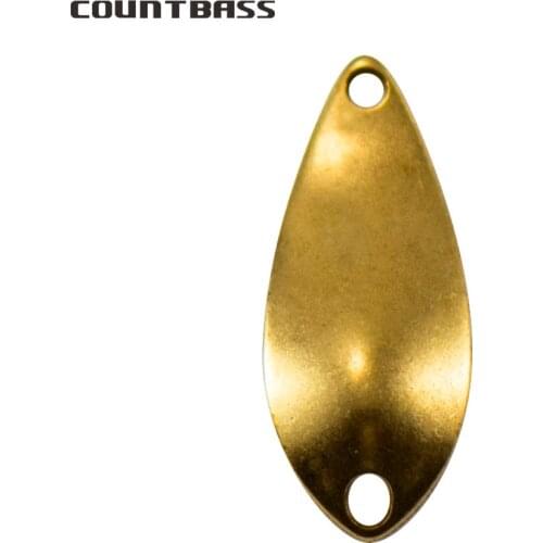 COUNTBASS 50pcs Brass Salmon Fishing Spoon Blanks 2.5g ( 3/32oz) Trout Area Spinning Unpainted Anglers Lures