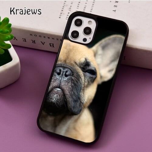 Black French Bulldog Dog phone Case For iPhone 5 SE 2020 6S 7 8 Plus 12 mini 11 Pro X XR XS Max Samsung S8 S9 S10 coque Cover