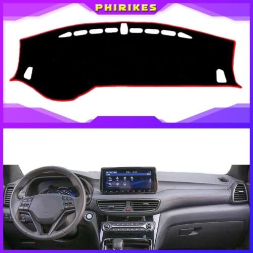 For Hyundai Tucson 2019 Dashboard Cover Sun Shade Dash Mat Pad Carpet Stickers Interior Accessories