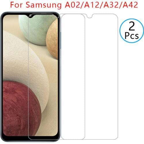 Case for samsung a02 a12 a32 a42 5g cover screen protector tempered glass on samsun galaxy a 02 12 32 42 protective phone coque
