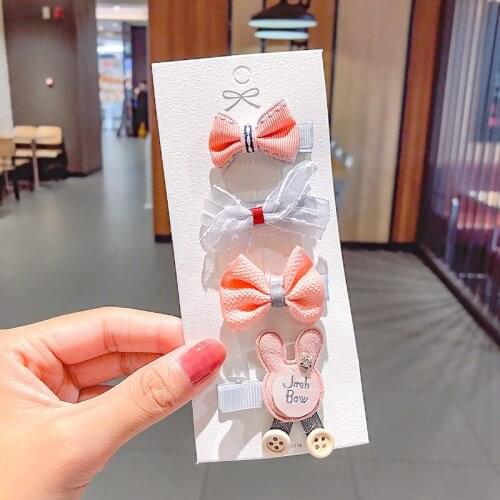 Girl’s Hairclip Children Cute Color Baby Non-slip Jewelry Clip Cute Bow Lace Fashion Newborn Hairpin Gift Hair Accessories
