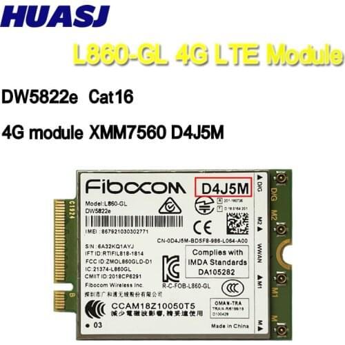 DW5822e L860-GL D4J5M 4G Module 1Gbps Cat16 4G Card 4G module M.2 For dell Inspiron 7490 Laptop notebook
