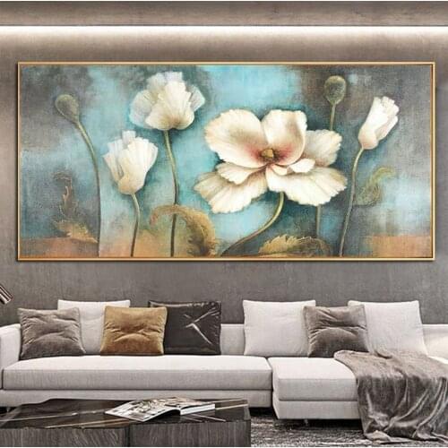 High quality Hand Painted Flower Art Oil Painting On Canvas Wall Art Frameless Picture Decoration For Live Room Home Decor Gift