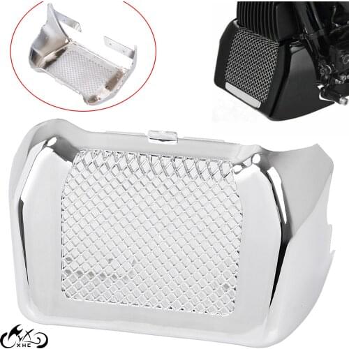 Motorcycle ABS Chrome Oil Cooler Cover Kit With Bracket For Harley Touring Road King Street Glide FLTRXS FLHR FLHRC 2017-2020