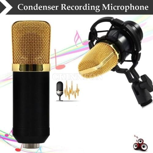 50Pcs/Lot BM - 700 Condenser Sound Recording Microphone with Shock Mount for Radio Braodcasting(need 48v Phantom Power)