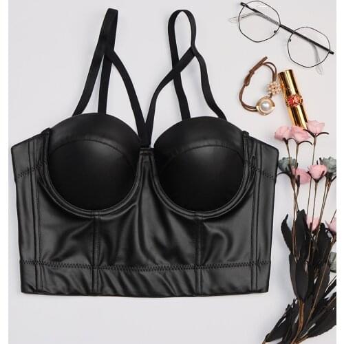 Waist Trainer Corset Steampunk Bustiers Corset Summer Sexy Leather Gothic Clothing Corselet Top Burlesque Push Up Women Bra Tops