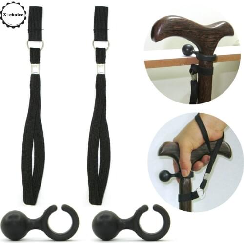 Easy Fit Walking Stick Wrist Strap and Cane Crutch Clip Holder Grip Aid