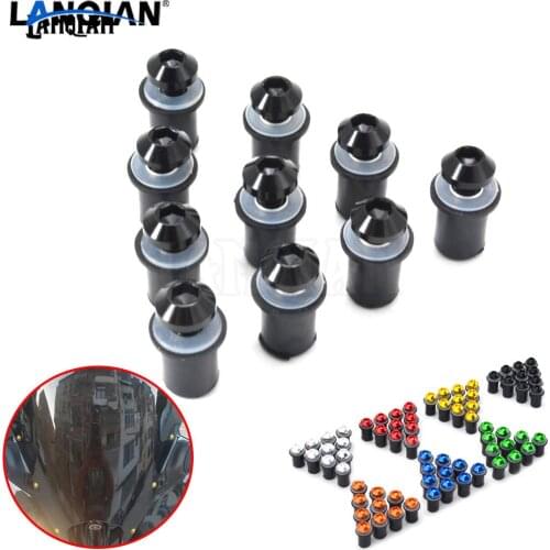 M5 15mm Windshield Windscreen Bolt Screw Washer Nuts Fastener Kit for Honda for Yamaha for Suzuki For Ducati
