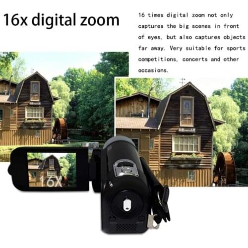 28EA 1080P HD Mini DV Flip Screen 360°Rotation Flip Screen Anti-Shake Design Video Camera Camcorder Cameras & Photo Camcorder