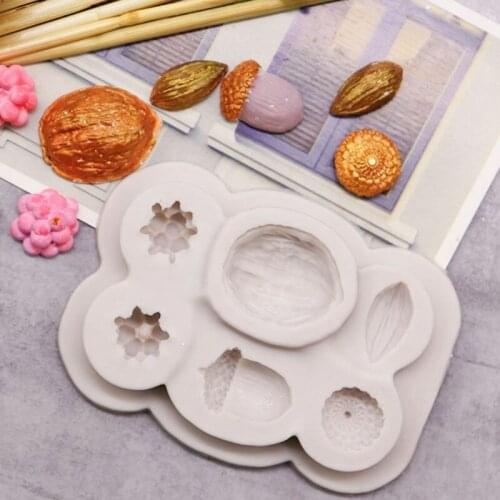 Reusable Nuts Berries Silicone Mold DIY Baking Birthday Cupcake Candy Chocolate Gumpaste Moulds Fondant Cake Decorating Tools