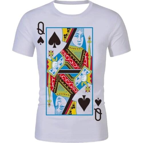 Fashion And fun Printed Poker Graphic Mens T-SHIRTS 3D Printed Trendy Sports Mens And Womens Oversized T-Shirts
