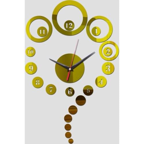New 3d Diy Acrylic Wall Clock Quartz Watch Clocks Mirror Wall sticker Reloj De Pared Horloge modern Decorative Living Room
