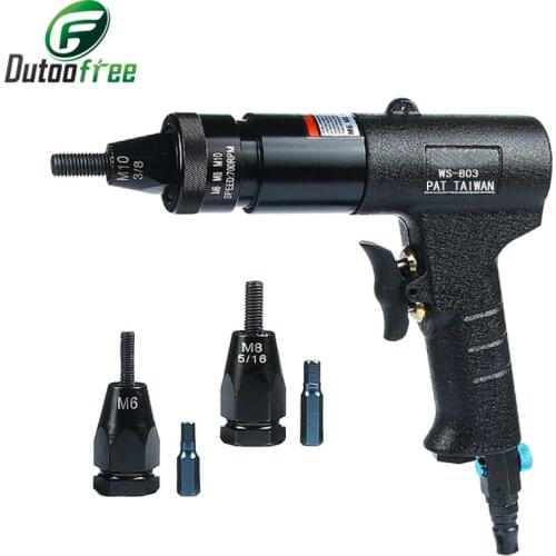 Pneumatic Rivet Nut Gun Automatic Rivet Nut Pull Setter Riveters Riveting Nuts Rivnut Tool For M3 M4 M5 M6 M8 M10 M12