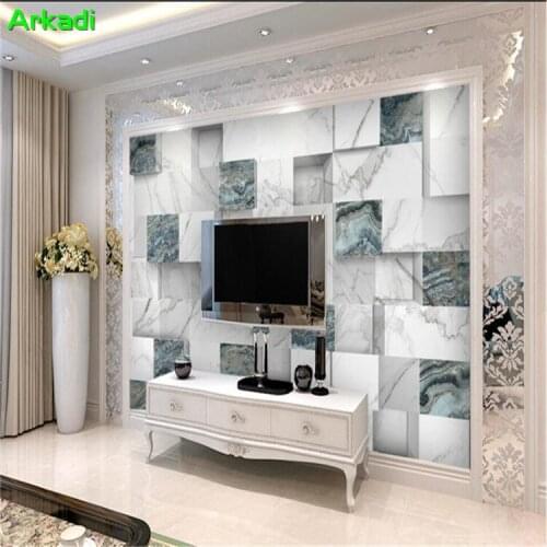 Custom Photo Wallpaper 3D Solid Marble Plaid Embossed Wall 5d Decorative Wallpaper 8d Crystal Relief Mural
