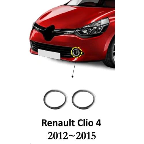 For Renault Clio 4 Car Fog Lamp Frame Chrome Accessories Stainless Stell 2 Pieces
