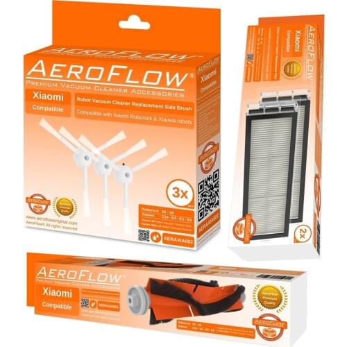 Robotic Vacuum Cleaner Filter AeroFlow Original Xiaomi E35 Vacuum Cleaner Hepa Filter and Brushes HT-SF0196-2-7