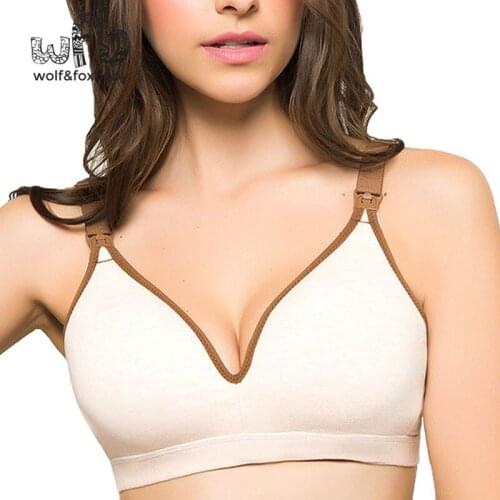 Retail cotton breastless braless cotton no trace smooth pregnant women underwear maternity pregnancy clothes