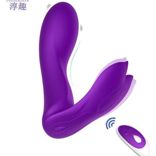 Sex Toys 2 In 1 Wearable Vibrator G Spot Vibrators for Women Clitoris Stimulator Masturbator 10Frequency Remote Control Vibrator