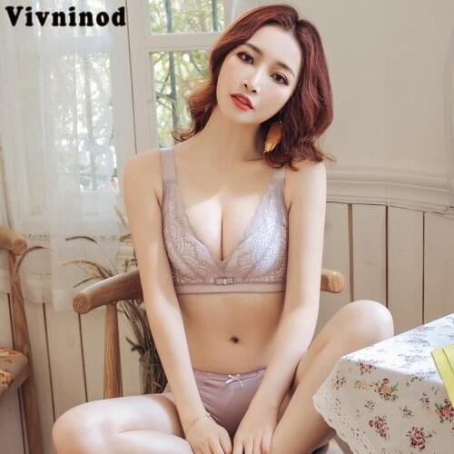 Sexy Lace Wire Free Women Lingerie Set Sexy Small Size Push Up Bra And Panties Set Cross Beauty Back Underwear Set Brasier Mujer
