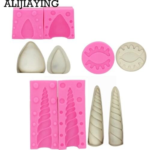 M1180 Unicorn Animalsl Silicone Mold Fondant Mould Cake Decorating Tools Chocolate, Gumpaste, Sugarcraft, Kitchen Gadgets