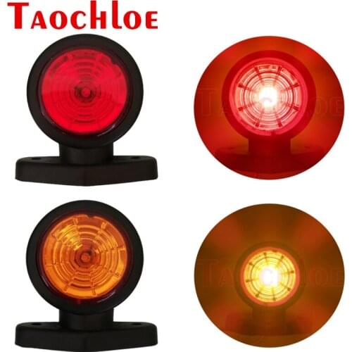 2Pcs Red Amber Parking Lights For Truck 12V 24V LED Position Lamp Trailer Lorry Rear Light Side Marker Lamp