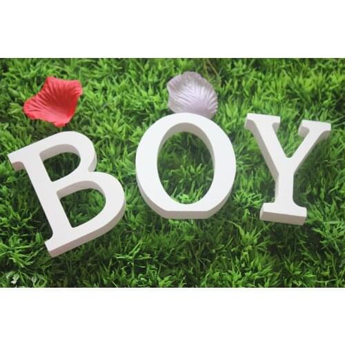 Wedding decoration Artificial wood letters 10cm pure white Artificial wooden letters ZAKKA Home decoration Birthday