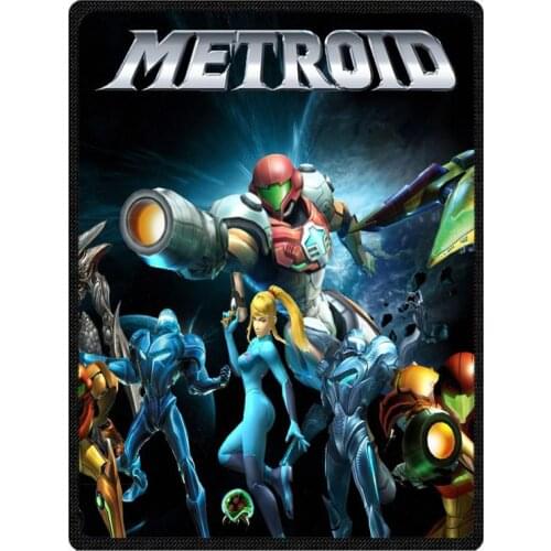 Adult Autumn Winter Summer Spring Warm Blanket Super Soft Coral Fleece Bed Sofa Metroid Pattern Blanket