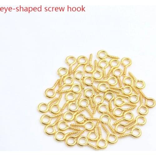 10pcs Small Tiny Mini Eye Pins Hooks Eyelets Screw Threaded Clasps Hooks Jewelry Accessory Claw Nails Beaded For Making