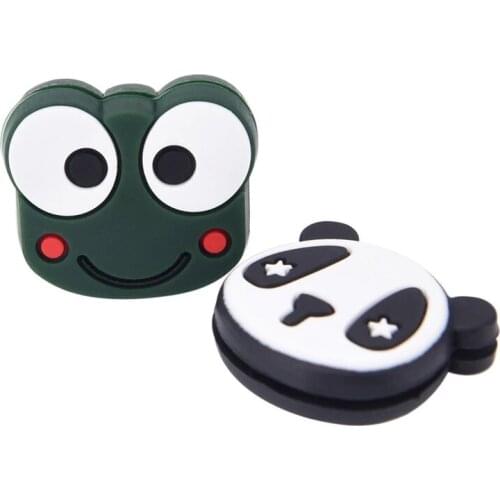 2pcs Frog Panda Pig Cat Tennis Damper Racket Shock Absorber Tennis Squash Racquet Vibration Cartoon Dampeners tennis accessories