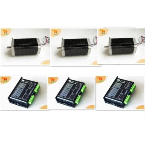 3AXIS Wantai Nema23 Dual Shaft 57BYGH115-003B Stepper Motor 3Nm 425oz-in&Driver DQ542MA 50V 4.2A engraving cutting machine